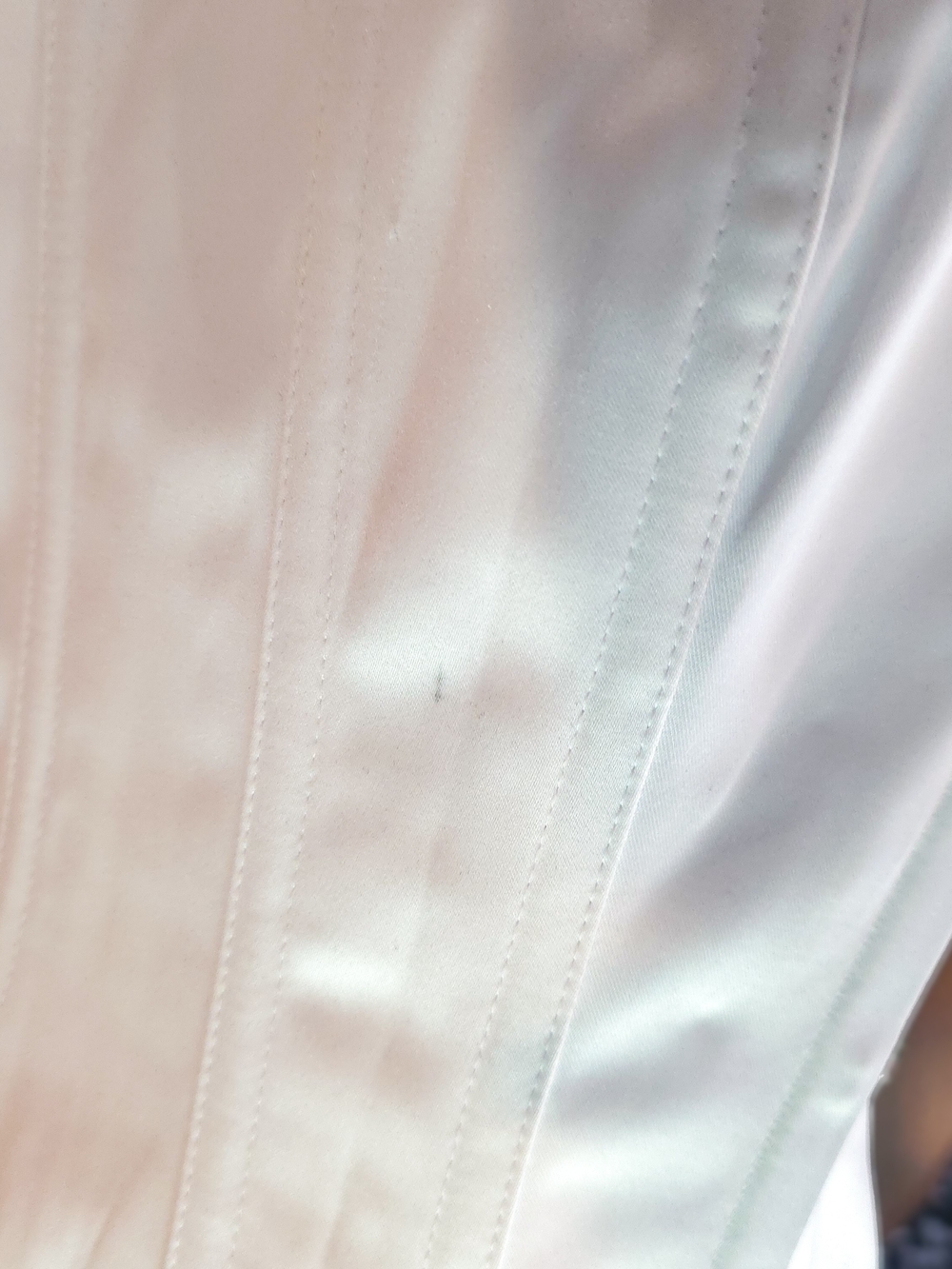 White Satin Strapless Lace-Up Corset Top - Picture 2 of 5